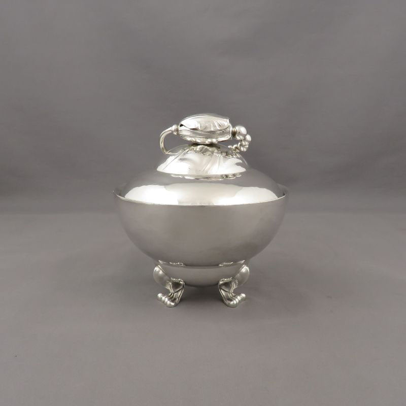 Georg Jensen Silver Blossom Sugar Bowl - JH Tee Antiques