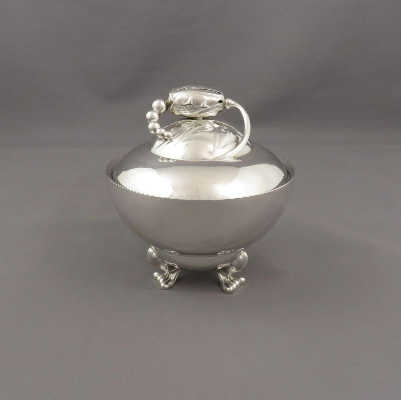 Georg Jensen Silver Blossom Sugar Bowl - JH Tee Antiques