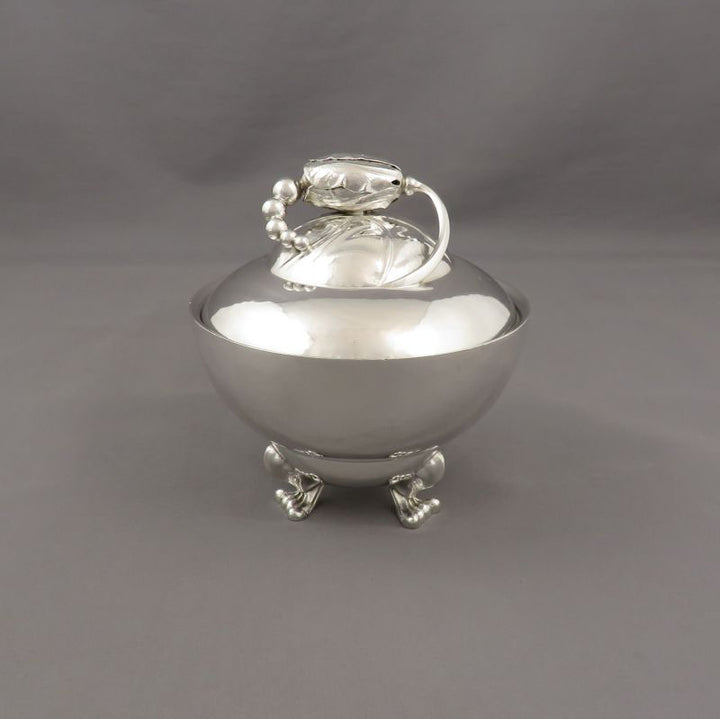 Georg Jensen Silver Blossom Sugar Bowl - JH Tee Antiques