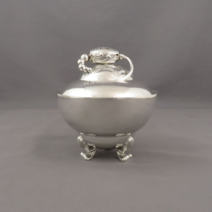 Georg Jensen Silver Blossom Sugar Bowl - JH Tee Antiques