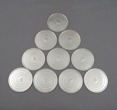 Set of 10 Georg Jensen Silver Coasters - JH Tee Antiques