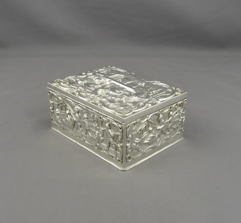 German Figural Silver Jewellery Box - JH Tee Antiques