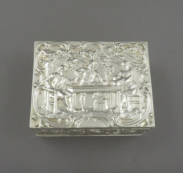 German Figural Silver Jewellery Box - JH Tee Antiques