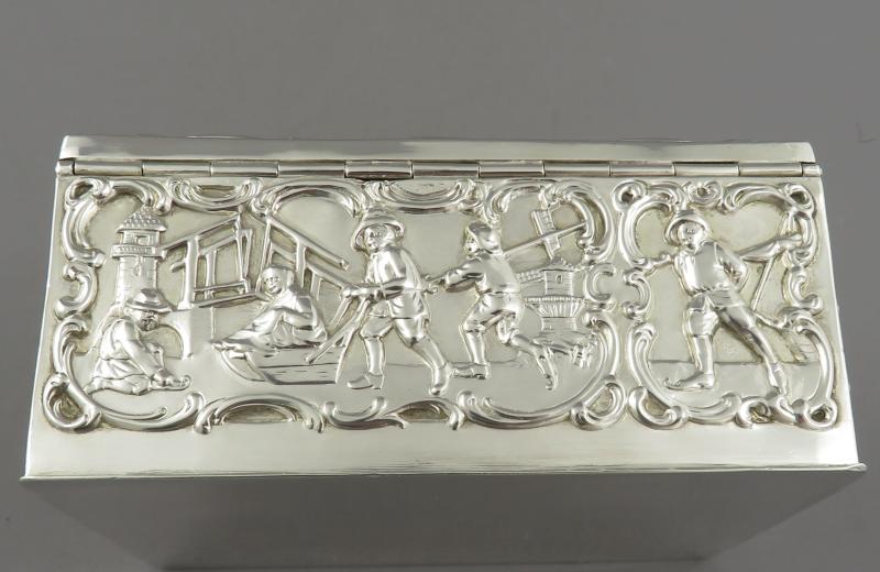 German Figural Silver Jewellery Box - JH Tee Antiques