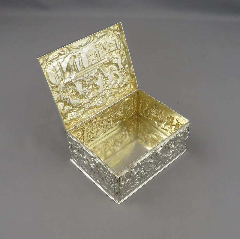 German Figural Silver Jewellery Box - JH Tee Antiques