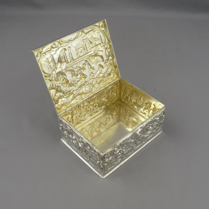 German Figural Silver Jewellery Box - JH Tee Antiques