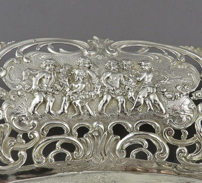 German Silver Figural Basket - JH Tee Antiques