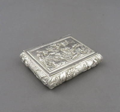 German Silver Snuff Box - JH Tee Antiques