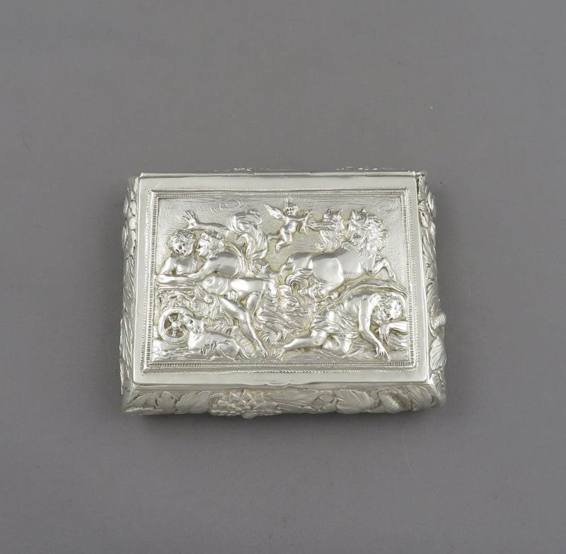 German Silver Snuff Box - JH Tee Antiques