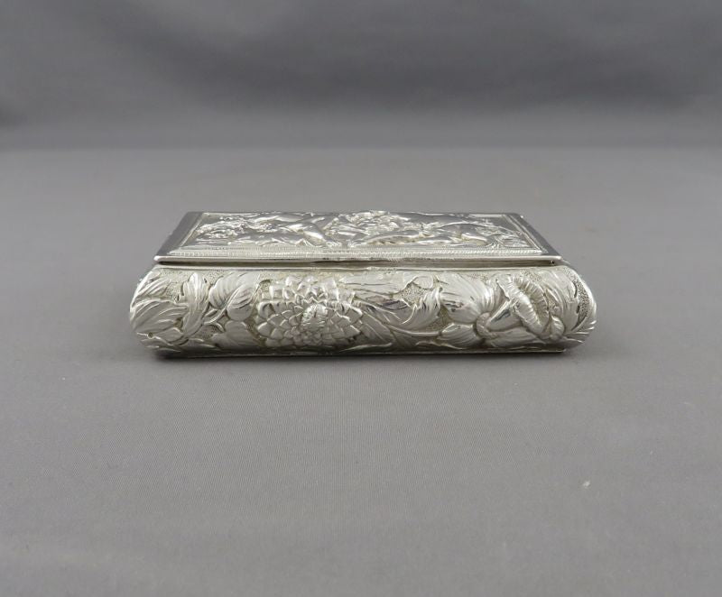 German Silver Snuff Box - JH Tee Antiques