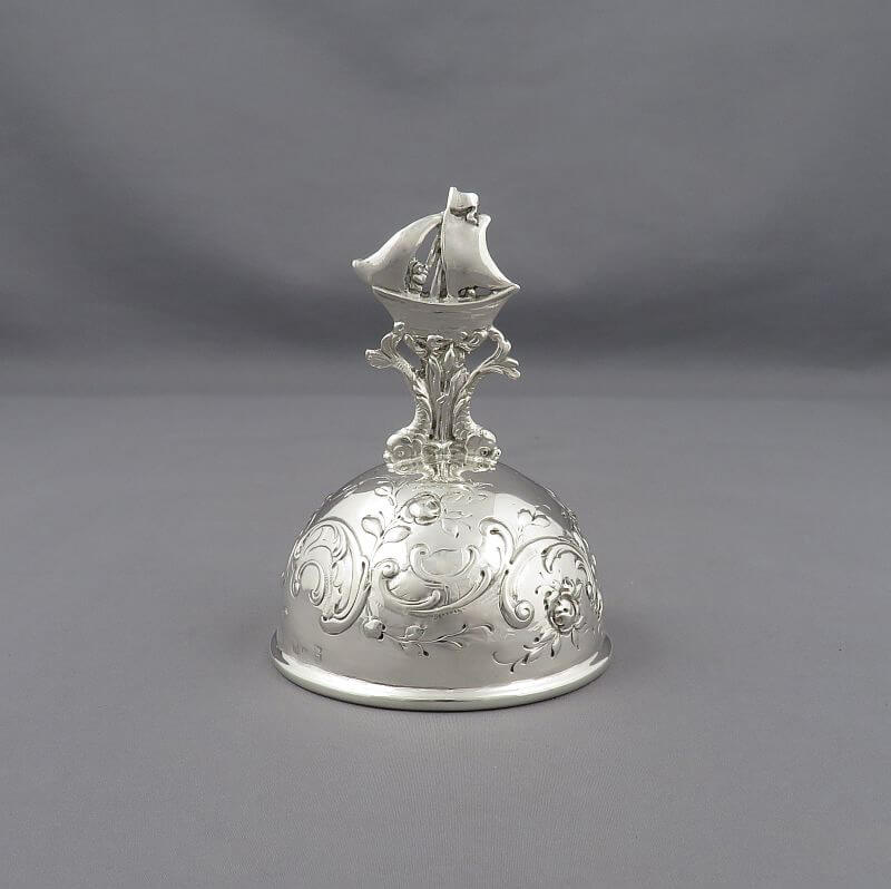 German Sterling Silver Table Bell - JH Tee Antiques