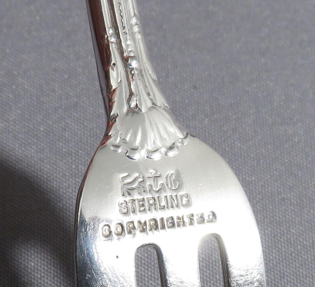6 Versailles Pattern Sterling Silver Oyster Forks - JH Tee Antiques