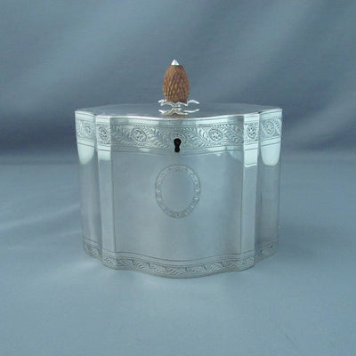 Hester Bateman Silver Tea Caddy - JH Tee Antiques