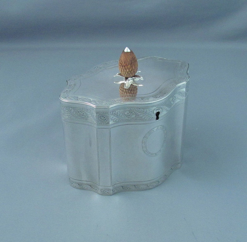 Hester Bateman Silver Tea Caddy - JH Tee Antiques