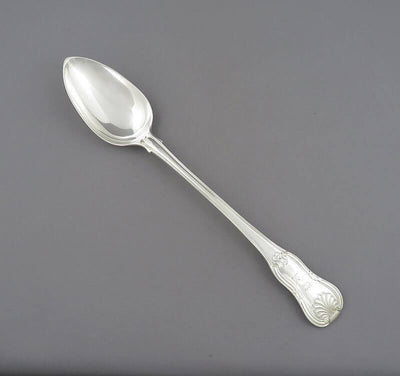 Hourglass Pattern Silver Stuffing Spoon - JH Tee Antiques