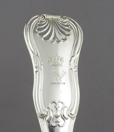 Hourglass Pattern Silver Stuffing Spoon - JH Tee Antiques