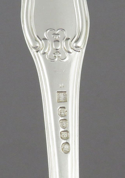 Hourglass Pattern Silver Stuffing Spoon - JH Tee Antiques