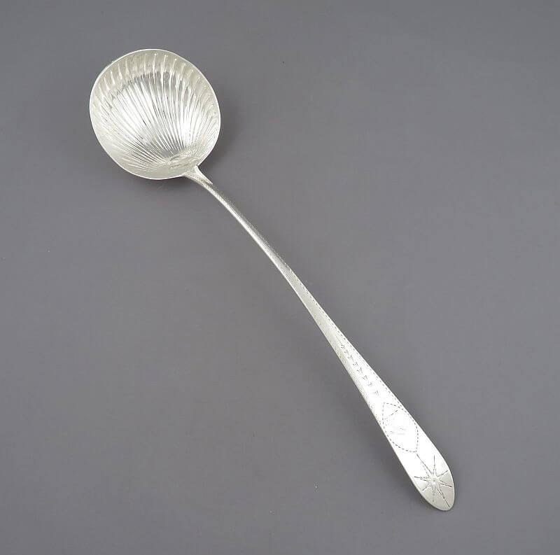 Irish Silver Soup Ladle - JH Tee Antiques