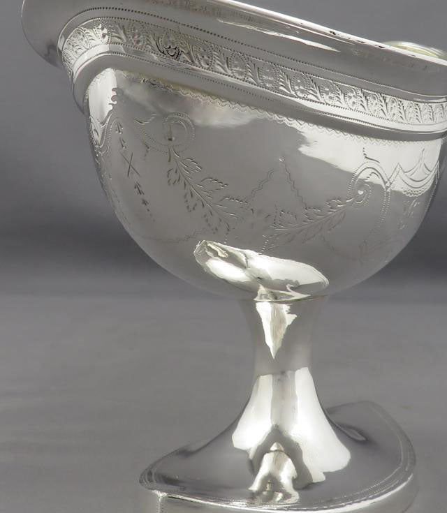 Irish Georgian Silver Sugar Basket - JH Tee Antiques