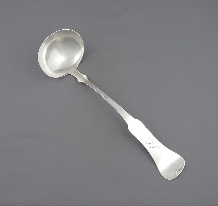 Coin Silver Soup Ladle Jaccard St Louis - JH Tee Antiques