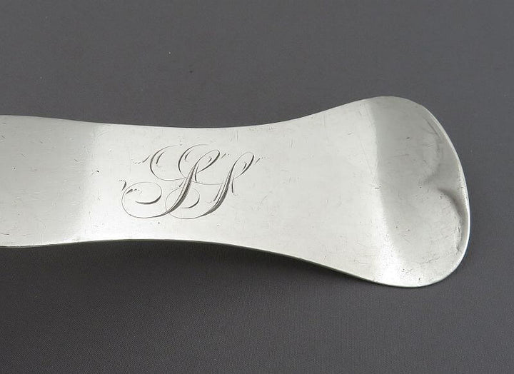 Coin Silver Soup Ladle Jaccard St Louis - JH Tee Antiques