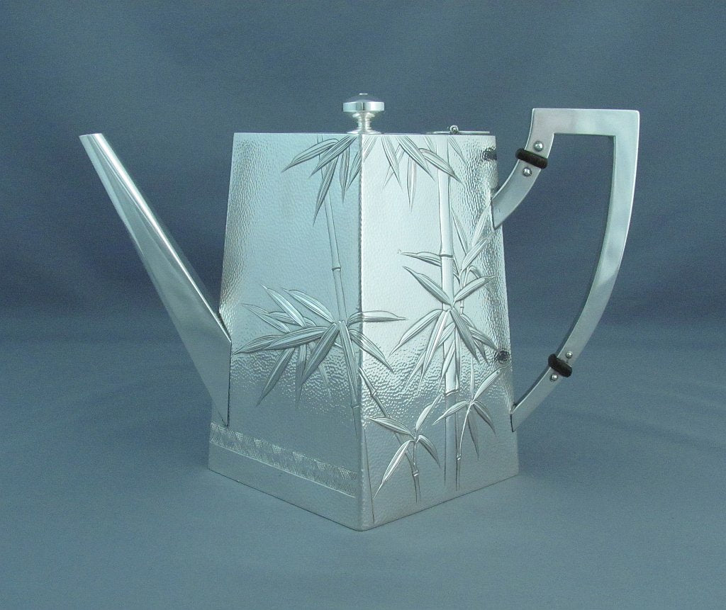 Japanese Silver Coffee Set - JH Tee Antiques