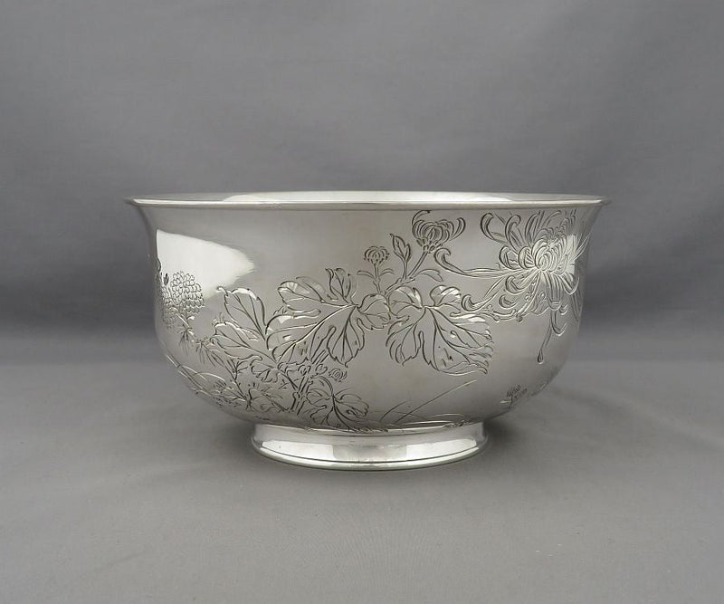 Japanese Meiji Silver Bowl - JH Tee Antiques