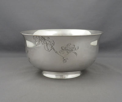 Japanese Meiji Silver Bowl - JH Tee Antiques