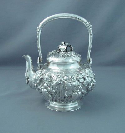 Antique Japanese Silver Tea Set - JH Tee Antiques