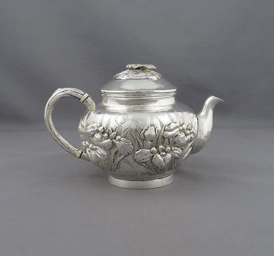 Japanese Meiji Silver Teapot - JH Tee Antiques