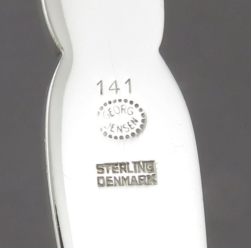 Large Georg Jensen Ornamental Salad Servers - JH Tee Antiques