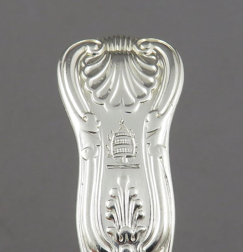 Six Kings Pattern Silver Teaspoons - JH Tee Antiques