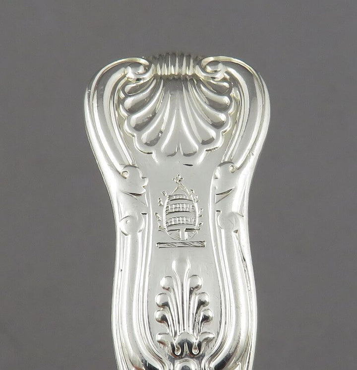 Six Kings Pattern Silver Teaspoons - JH Tee Antiques