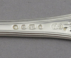 Six Victorian Kings Pattern Silver Teaspoons - JH Tee Antiques