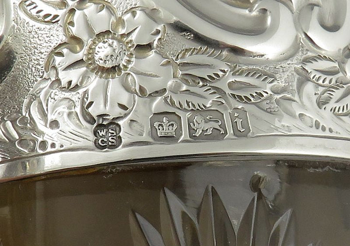 Large Edwardian Silver Claret Jug - JH Tee Antiques