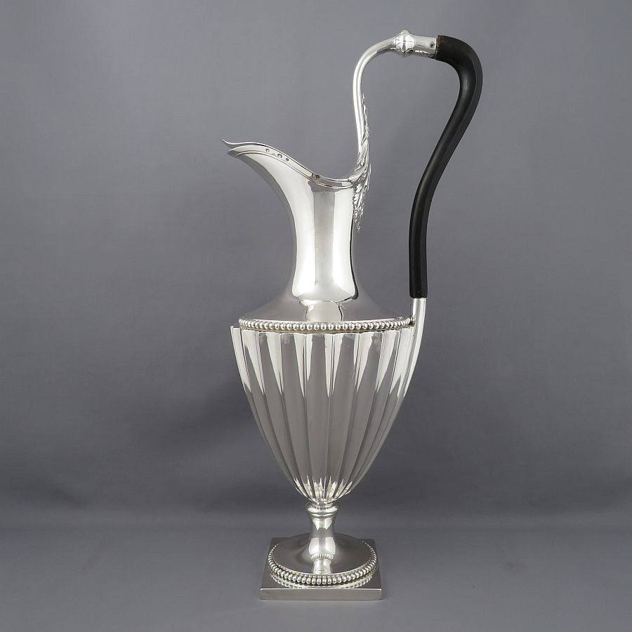 French Neoclassical Silver Ewer - JH Tee Antiques