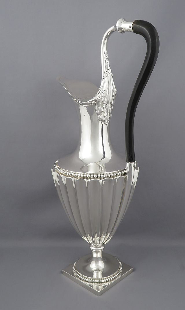 French Neoclassical Silver Ewer - JH Tee Antiques