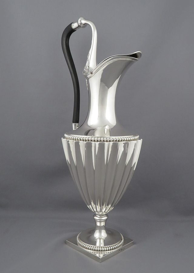 French Neoclassical Silver Ewer - JH Tee Antiques