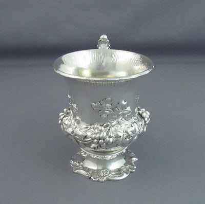 Large Victorian Sterling Silver Christening Mug - JH Tee Antiques