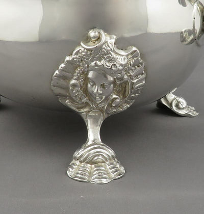 Massive Victorian Sterling Silver Sauce Boat - JH Tee Antiques