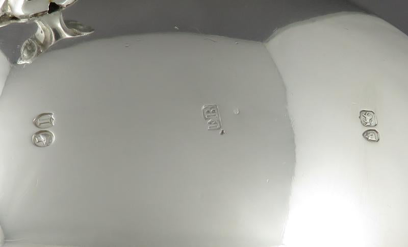 Massive Victorian Sterling Silver Sauce Boat - JH Tee Antiques