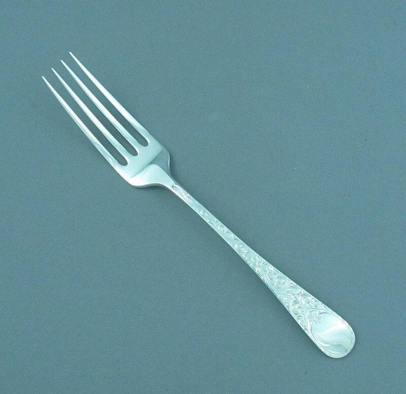Birks London Engraved Dinner Fork - JH Tee Antiques