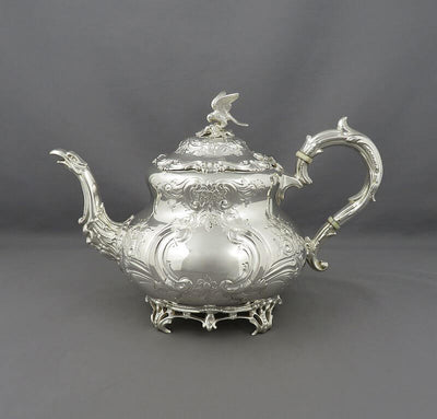 Louis Pattern Sterling Silver Tea Set - JH Tee Antiques