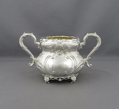 Louis Pattern Sterling Silver Tea Set - JH Tee Antiques