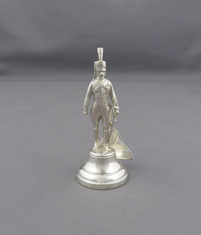 English Sterling Silver Military Soldier Menu Holders - JH Tee Antiques