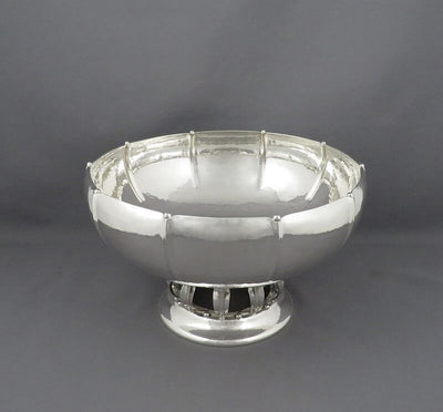 Modernist Sterling Silver Centerpiece Bowl - JH Tee Antiques