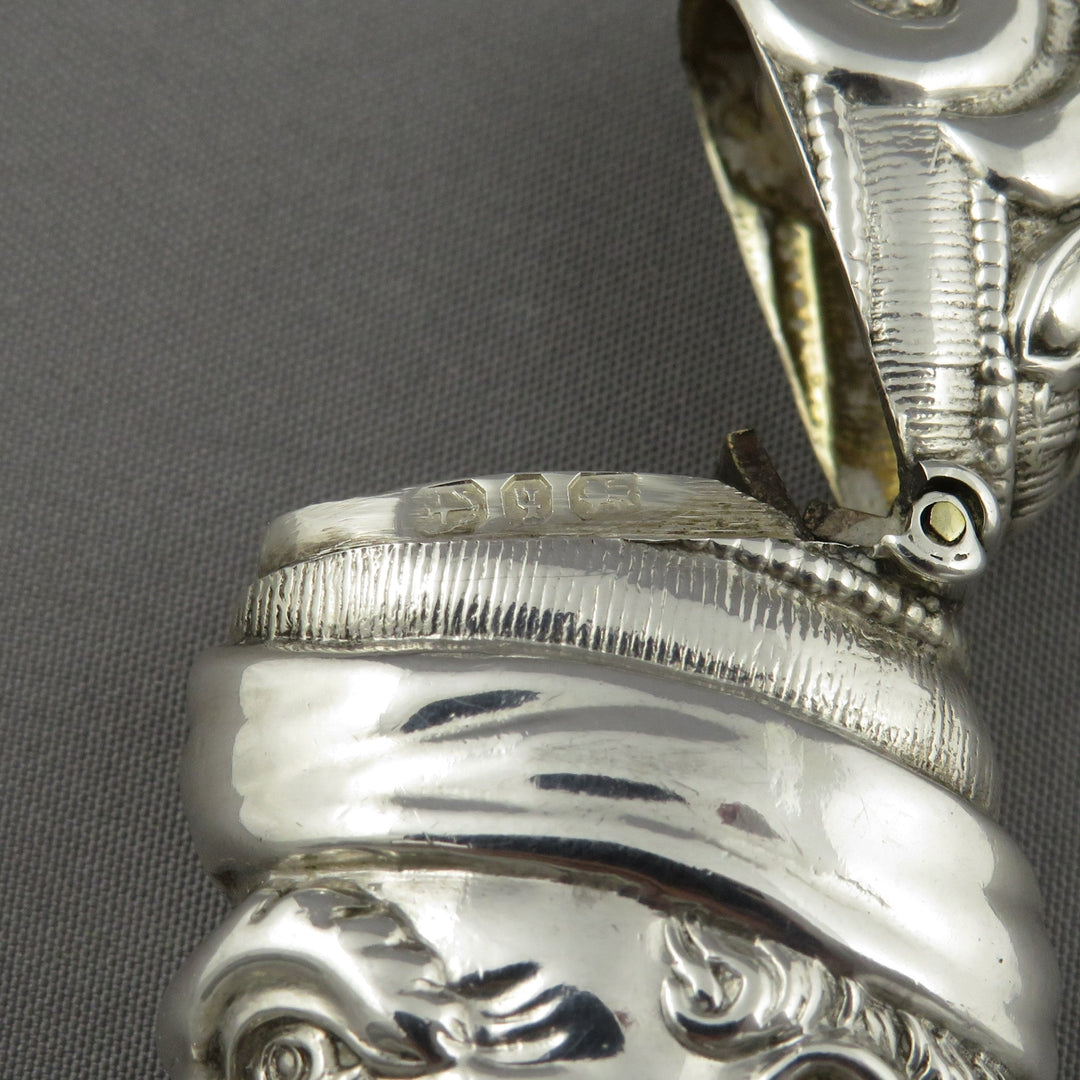 Victorian Silver Mr Punch Vesta Case - JH Tee Antiques