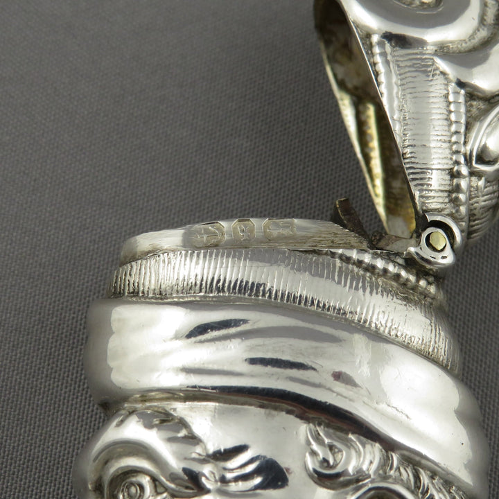 Victorian Silver Mr Punch Vesta Case - JH Tee Antiques