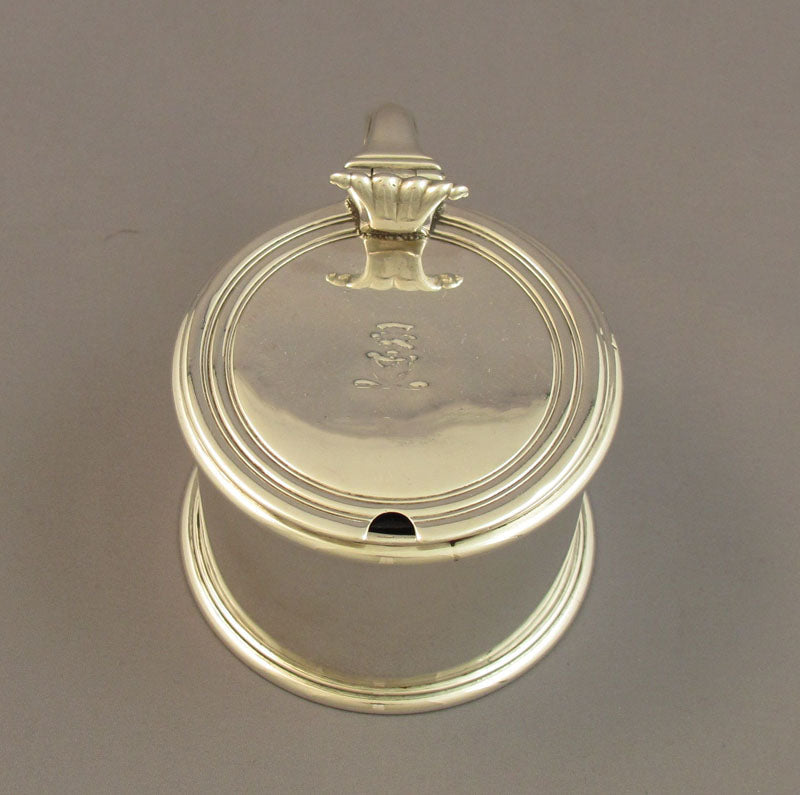 George III Sterling Silver Mustard Pot by Garrard - JH Tee Antiques