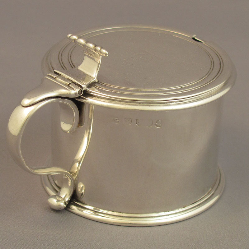 George III Sterling Silver Mustard Pot by Garrard - JH Tee Antiques